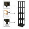 5-Tier Square Corner Display Shelf Bookcase in Espresso/Black - Image 5