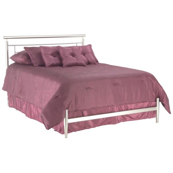 Queen size Modern Metal Bed in Brushed Satin Finish - Image 2