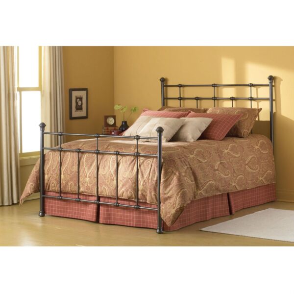 Full size Classic Metal Bed in Hammered Brown Finish - Image 2