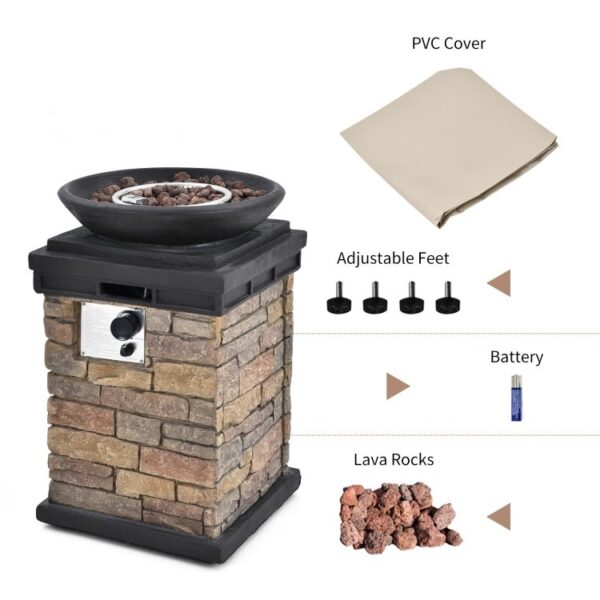 Outdoor Propane Fire Bowl Fire Pit Patio Heater - Image 4