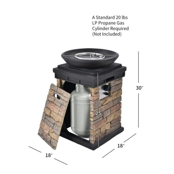 Outdoor Propane Fire Bowl Fire Pit Patio Heater - Image 5