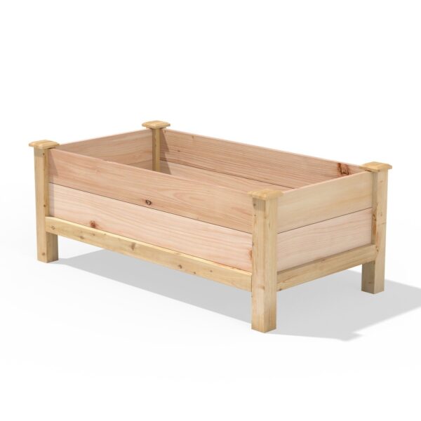 Farmhouse 24-in x 48-in x 19-in Cedar Elevated Victory Garden Bed - Made in USA - Image 2