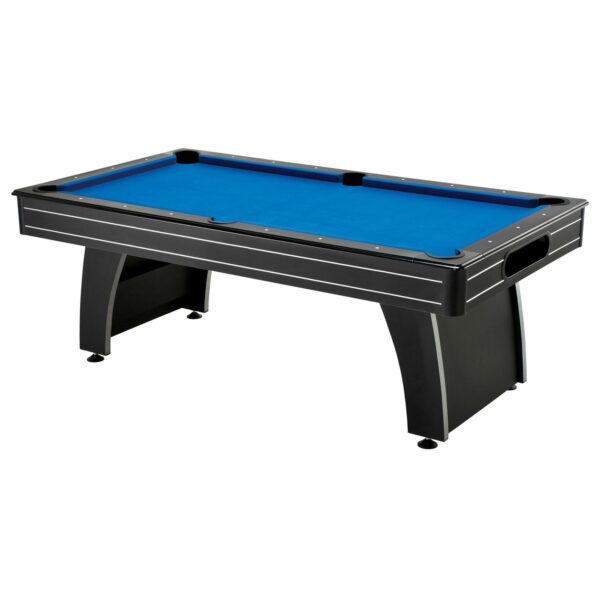 7 Ft Blue Top Pool Table with 2 Cues and Billiard Balls - Image 3