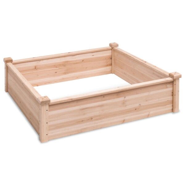 Solid Fir Wood 3.3 ft x 3.3 ft Raised Garden Bed Planter Box - Image 3