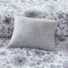 Full size 8-piece White Grey Floral Pattern Microfiber Comforter Set - Image 5