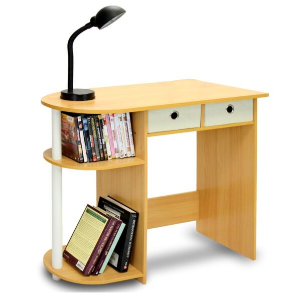 Home Office Laptop Computer Desk Table in Beech Ivory - Image 3