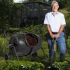 Outdoor Mobile 50-Gallon Compost Bin Tumbler on Wheels - Image 3