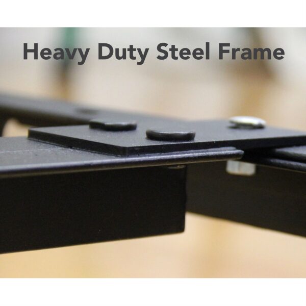 Full size Sturdy Metal Bed Frame with 7-Legs Locking Casters and Headboard Brackets - Image 2
