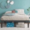 Full size Modern 16-inch Heavy Steel Metal Platform Bed Frame - Image 4