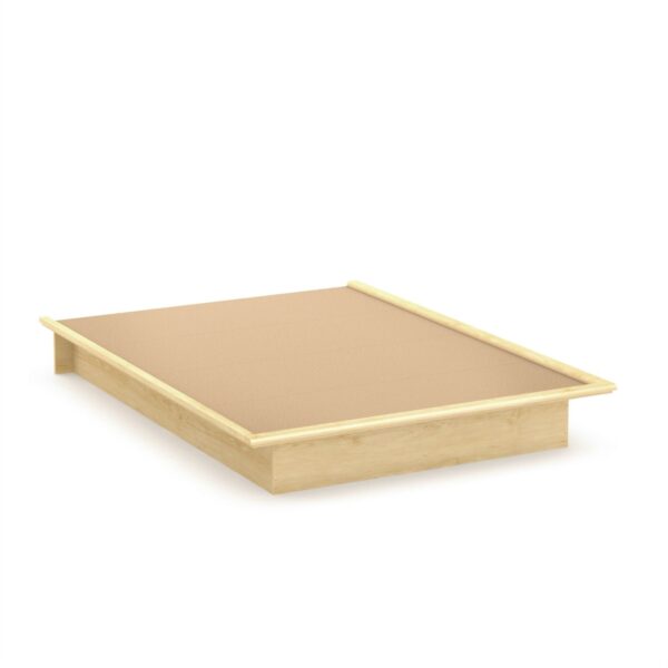 Full size Modern Platform Bed Frame in Natural Maple Finish - Image 2