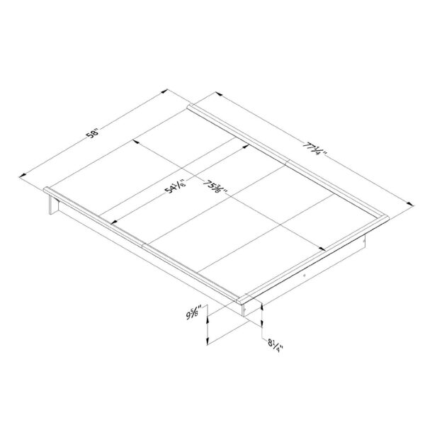 Full size Modern Platform Bed Frame in Natural Maple Finish - Image 3