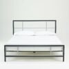 Full size Modern Metal Platform Bed Fame with Headboard Footboard and Wood Slats - Image 2