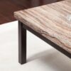 Contemporary Espresso Solid Wood Coffee Table with Faux Marble Top - Image 3