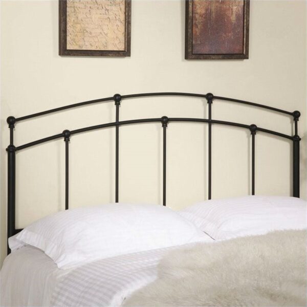 Full / Queen size Arch Headboard in Black Metal Finish - Image 2