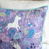 Full/Queen 100% Cotton Kids Teal Purple Unicorn Quilt Coverlet Bedspread Set - Image 3