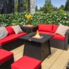 50,000 BTU Black Steel Square Portable LP Gas Propane Fire Pit Table - Image 2