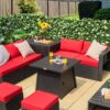 50,000 BTU Black Steel Square Portable LP Gas Propane Fire Pit Table - Image 3