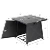 50,000 BTU Black Steel Square Portable LP Gas Propane Fire Pit Table - Image 5