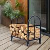 2 Ft. Small Indoor/Outdoor Heavy Duty Steel Firewood Storage Holder - Image 4