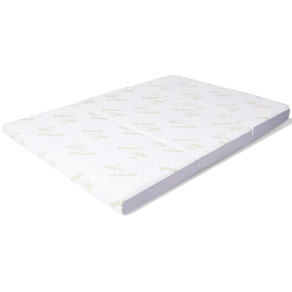 Full size 6-inch Thick Folding Memory Foam Mattress with Washable Cover - Image 2
