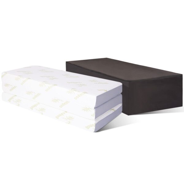 Full size 6-inch Thick Folding Memory Foam Mattress with Washable Cover - Image 3