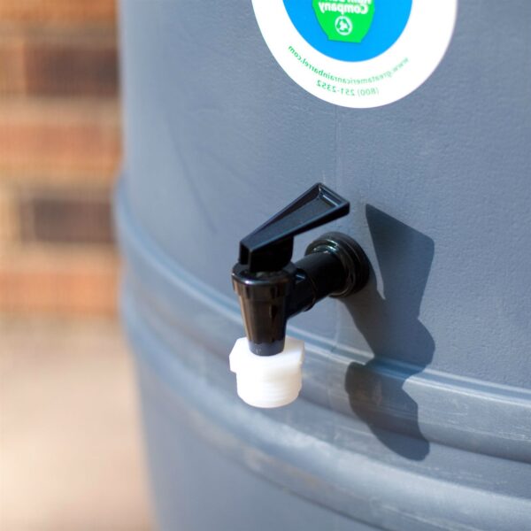 60-Gallon HDPE Food Grade Plastic Rain Barrel with Screw on Cover - Image 3