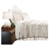 Twin size 100% Cotton Ruffle Stripes Quilt Set - Machine Washable - Image 2