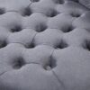 Gray Tufted High Back Plush Velvet Upholstered Accent Low Profile Chair - Image 3