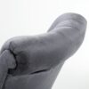 Gray Tufted High Back Plush Velvet Upholstered Accent Low Profile Chair - Image 4