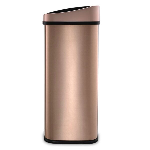Gold Copper 13-Gallon Stainless Steel Kitchen Trash Can with Motion Sensor Lid - Image 5