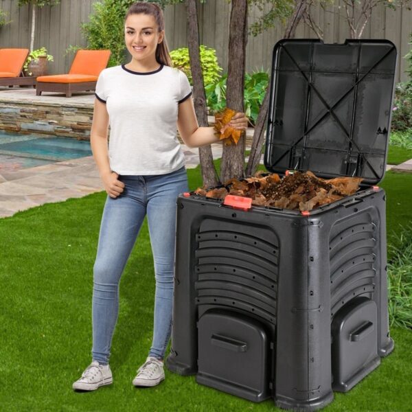 Outdoor 105 Gallon Compost Bin for Home Garden Composting - Image 5