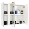 Modern 3-Door Wall Mounted Medicine Cabinet Bathroom Mirror Cupboard - Image 4