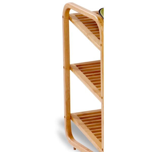 3-Tier Bamboo Shoe Rack Shelf  - Holds 9-12 Pairs of Shoes - Image 4