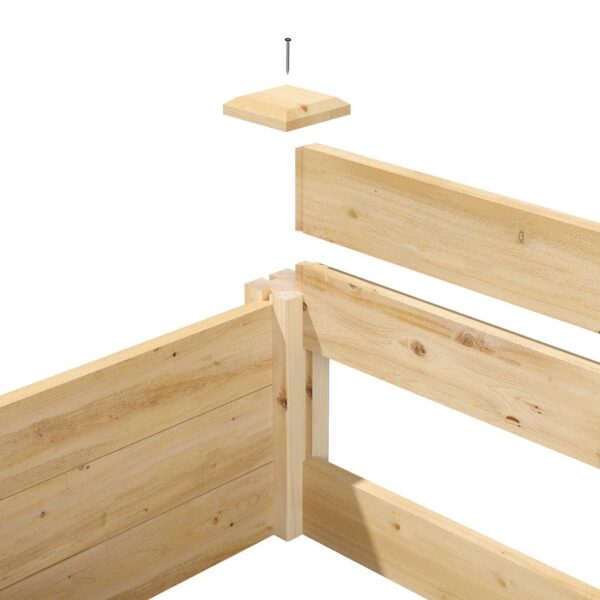 4ft x 4ft Outdoor Cedar Wood Raised Garden Bed Planter Box - Made in USA - Image 4