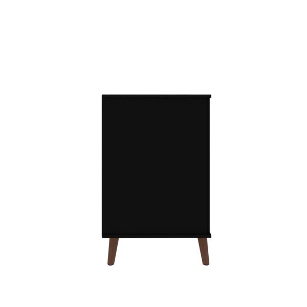 Black Sideboard Console Table Buffet Server with 3 Open Shelves - Image 2