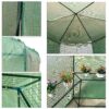 Outdoor Hexagon Greenhouse 6.5 x 7 Ft with Steel Frame PE Cover and Shelves - Image 4