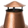 Hammered Copper and Iron Chiminea Fire Pit with Stand - Image 2