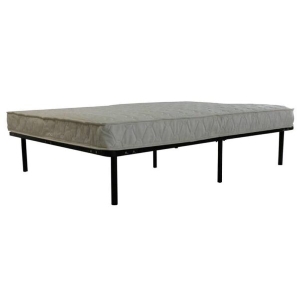 Queen size Metal Platform Bed Frame with Birch Wood Slats - Image 2