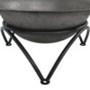 23.5 inch Wood-Burning Small Cast Iron Fire Pit Bowl with Stand - Image 3