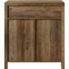 Farmhouse Accent Storage Cabinet in Reclaimed Medium Brown Wood Finish - Image 3