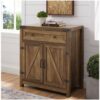 Farmhouse Accent Storage Cabinet in Reclaimed Medium Brown Wood Finish - Image 5