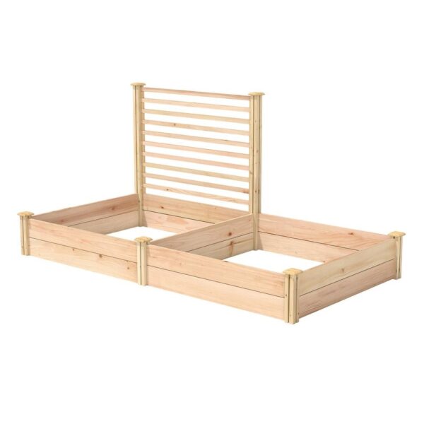 4 ft x 8 ft Cedar Wood Raised Garden Bed with Trellis - Made in USA - Image 2