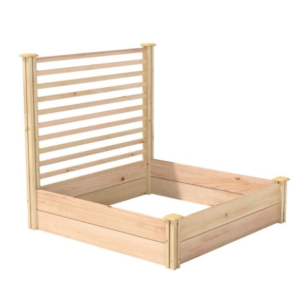 4 ft x 4 ft Cedar Wood Raised Garden Bed with Trellis - Made in USA - Image 4