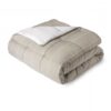 King 3 Piece Down Alternative Chambray Pin Striped Comforter Set Birch - Image 2