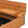 Sturdy Brown Cedar Kids Complete Seated Bench Sandbox - Image 5