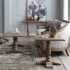 Driftwood Contemporary Classic End Table with Pedestal Legs - Image 3