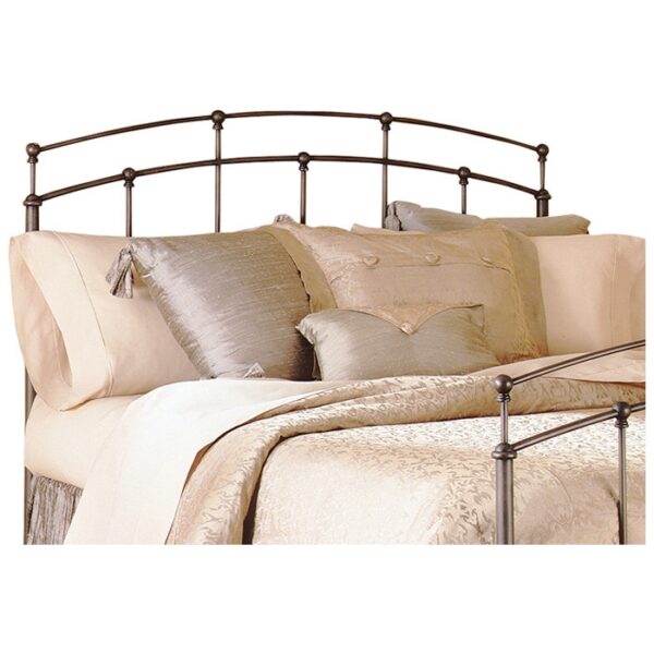 King size Arch Metal Headboard in Black Walnut Metallic Finish - Image 2