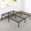 King size Modern Black Metal Heavy Duty Platform Bed Frame - Image 3