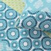 King size Cotton 3 Piece Reversible Blue White Green Floral Damask Quilt Set - Image 2