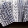 3 Piece Scandinavian Blue White Reversible Cotton Set in King - Image 4